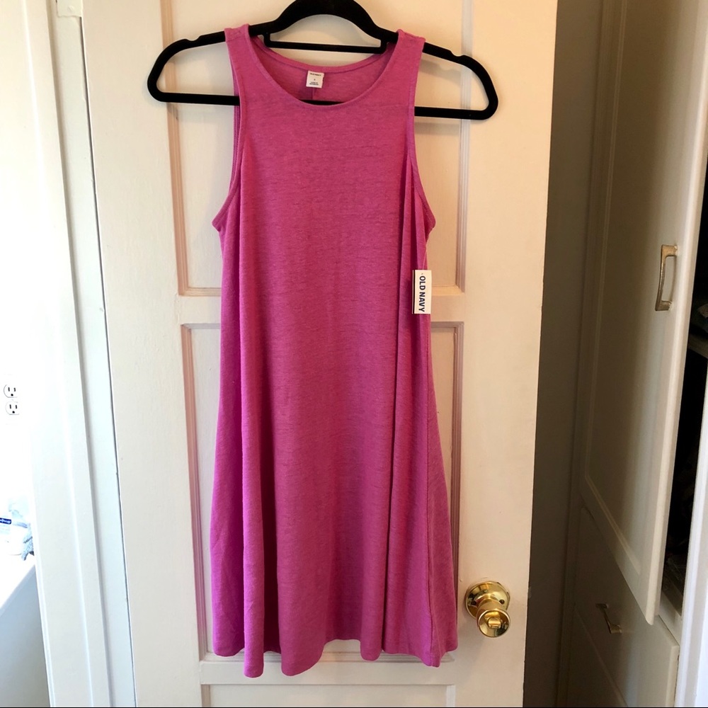 Old Navy Pink Sleeveless Swing Dress